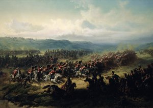 軽旅団の任務、1854年10月25日 作： Friedrich Kaiser